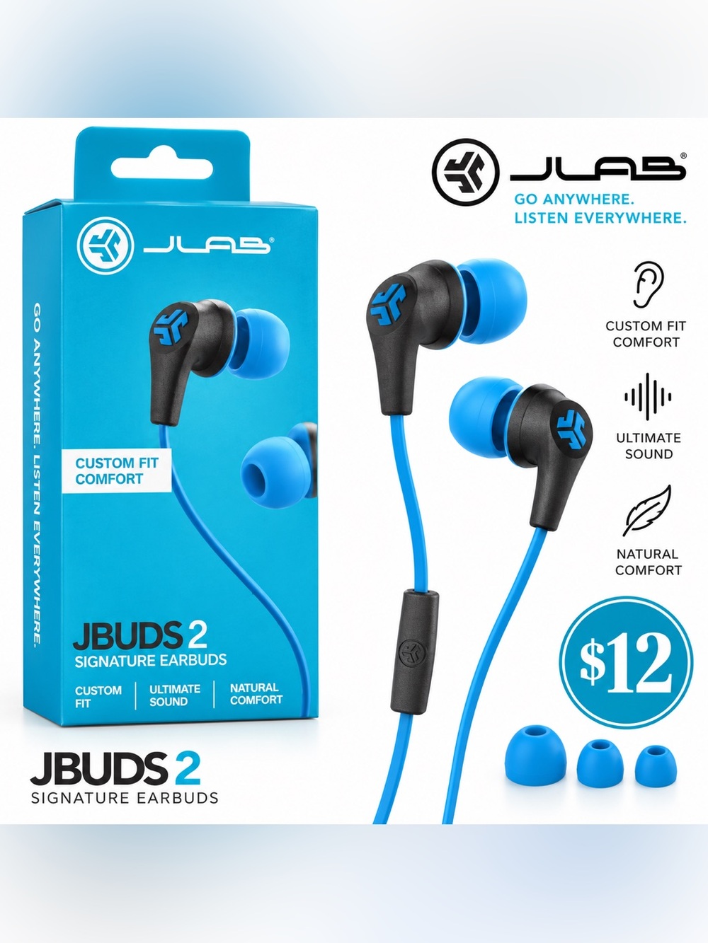 JBuds 2 In-Ear Earbuds — Blue